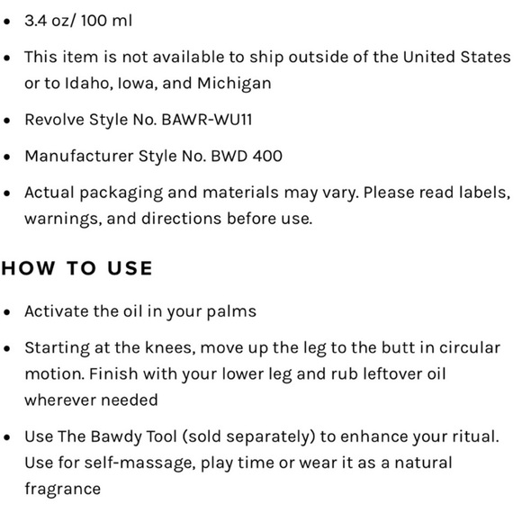 BAWDY NWT the bawdy oil -300mg organic cbd - Picture 10 of 11